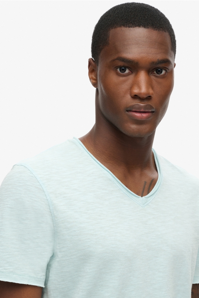 RAW EDGE SLUB T SHIRT M1012076A POWDER BLUE